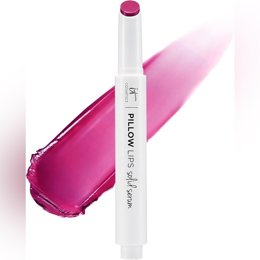 IT Cosmetics Pillow Lips Solid Serum 5-in-1 Tinted Gloss GAZE magenta plum $38